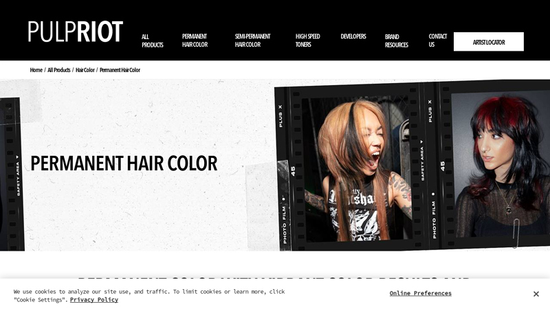 Permanent Hair Color with Vibrant Colors