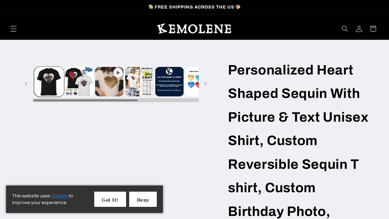 Personalized Sequin Heart T custom t-shirts