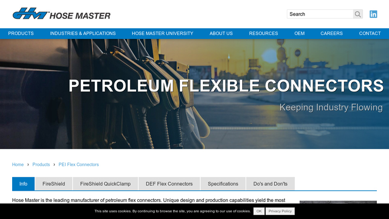 Petroleum flex connectors