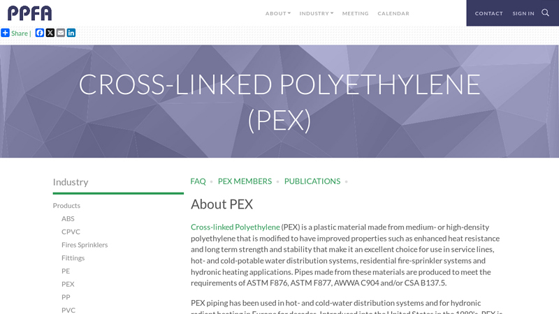 PEX Plastic Material