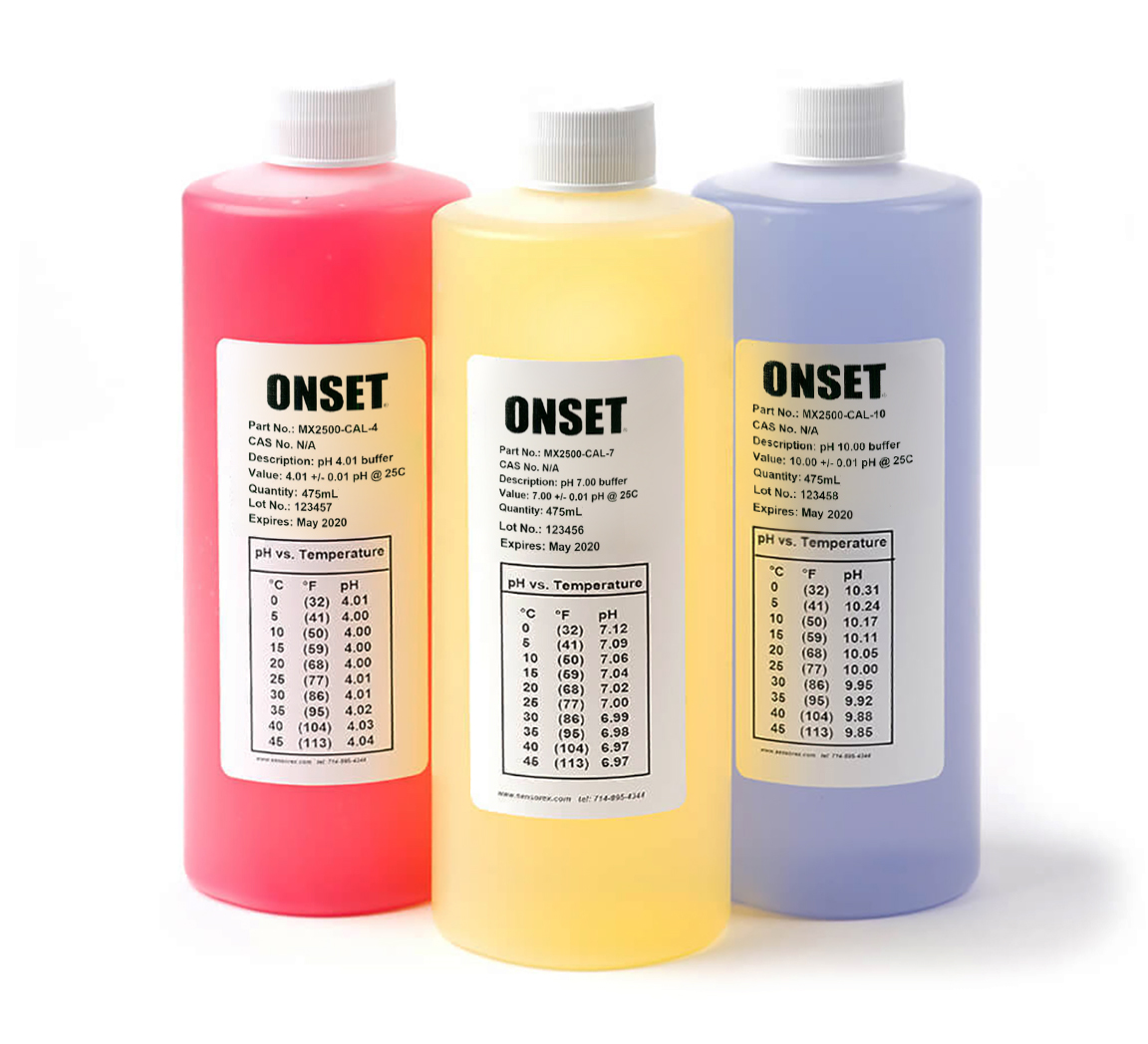 pH Calibration Solutions (475 mL ea.) MX2500-CAL-xx