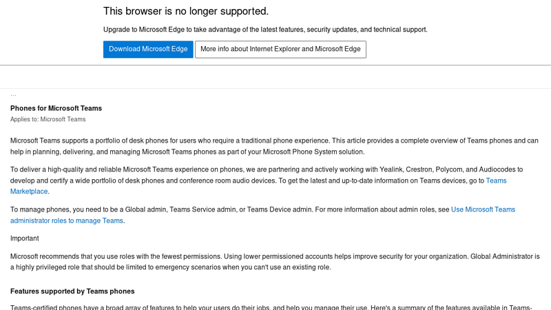 Phones for Microsoft Teams