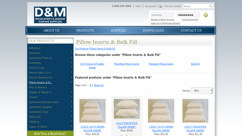 Pillow Inserts & Bulk Fill