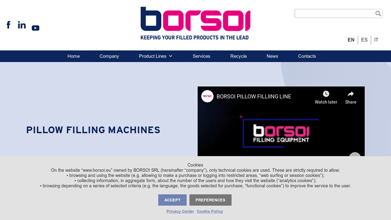 Pillows Filling Machines