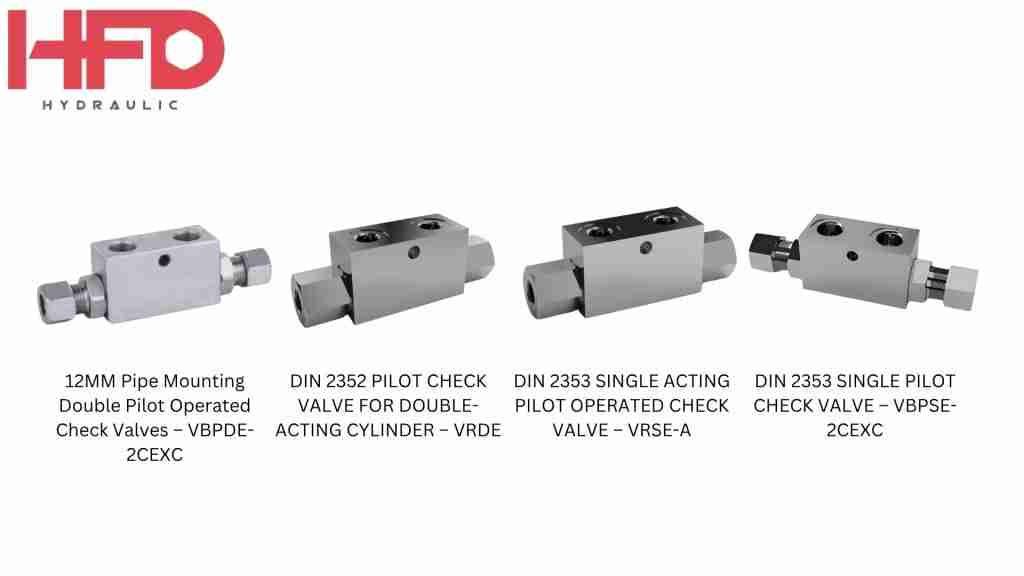 Pilot operated check valves