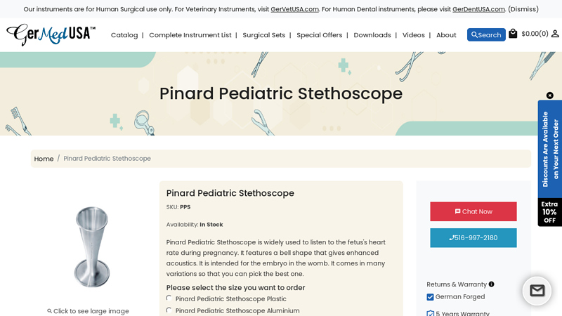 Pinard Pediatric Stethoscope