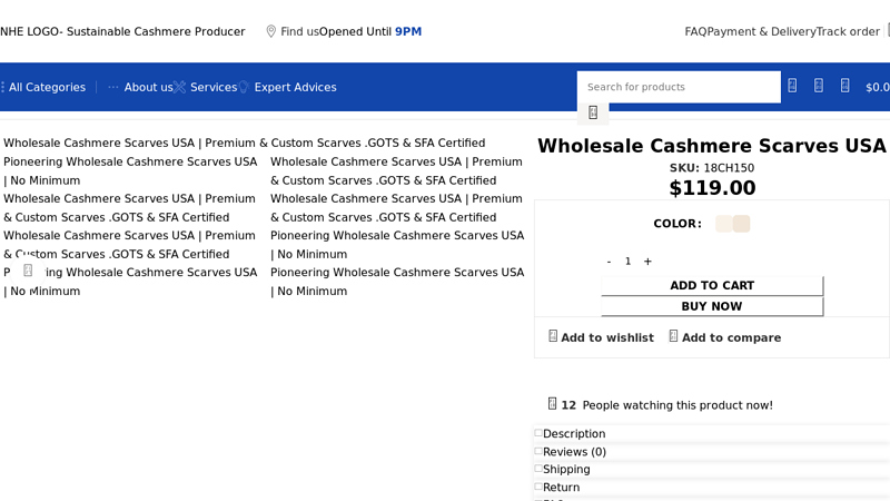 Pioneering Wholesale Cashmere Scarves USA