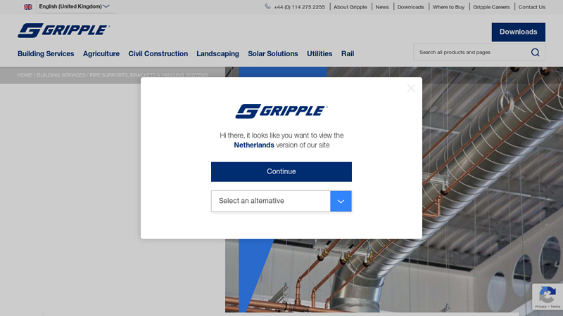Pipe Supports, Brackets & Hanging Systems