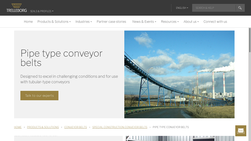 Pipe type conveyor belts