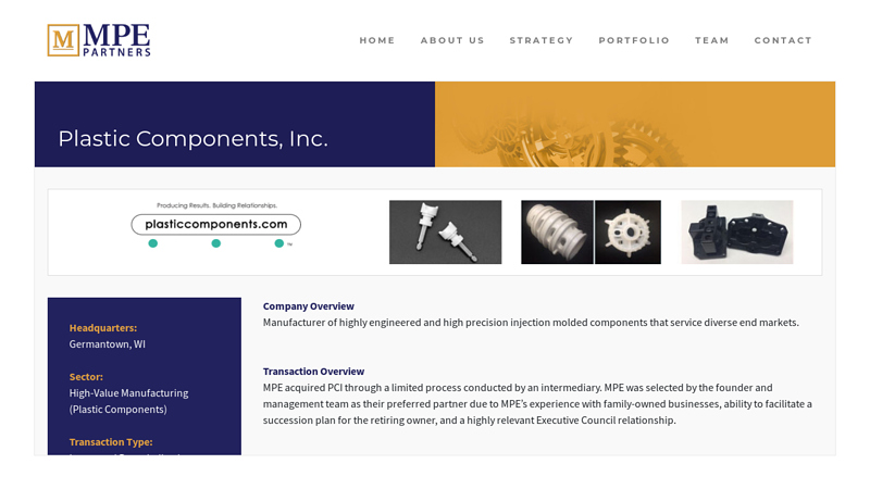 Plastic Components, Inc.