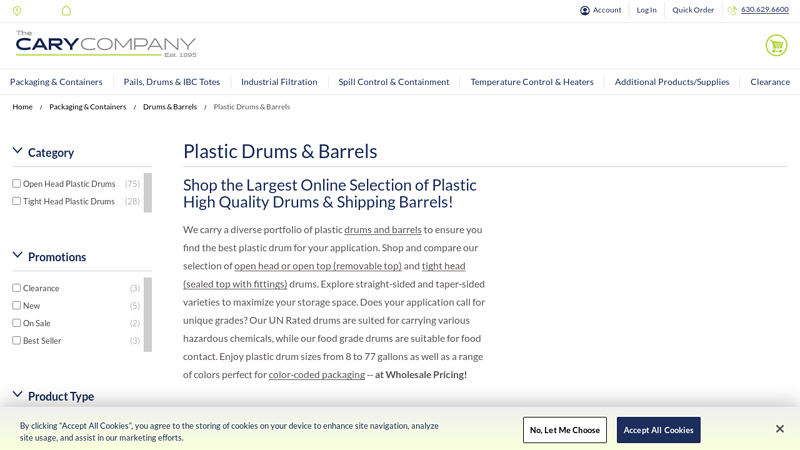 Plastic Drums & Shipping Barrels