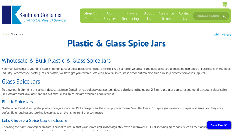 Plastic & Glass Spice Jars - Bulk & Wholesale