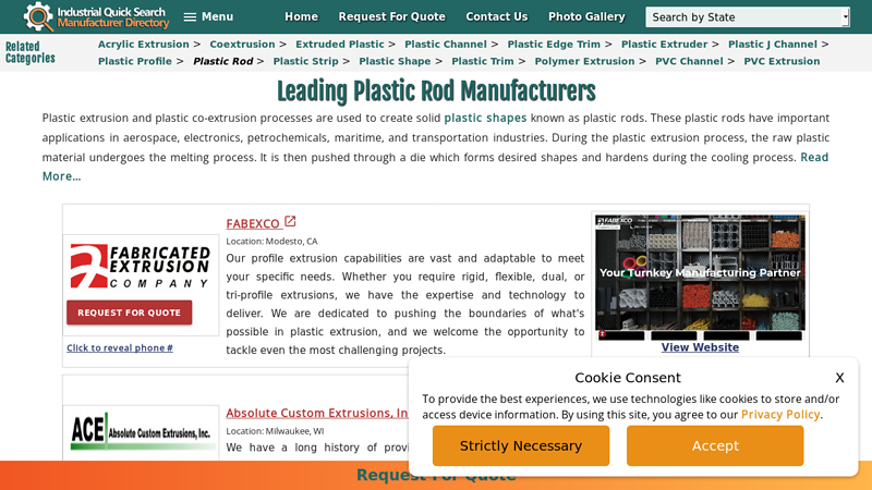 Plastic Rod Manufacturers