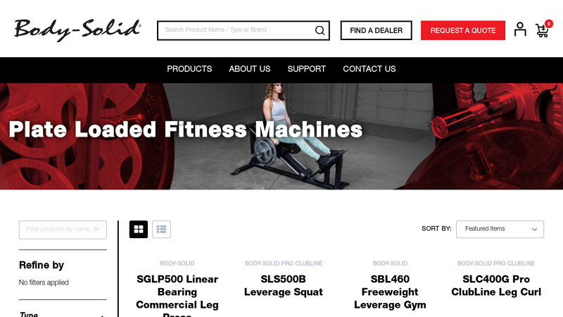 Plate Loaded Fitness Machines