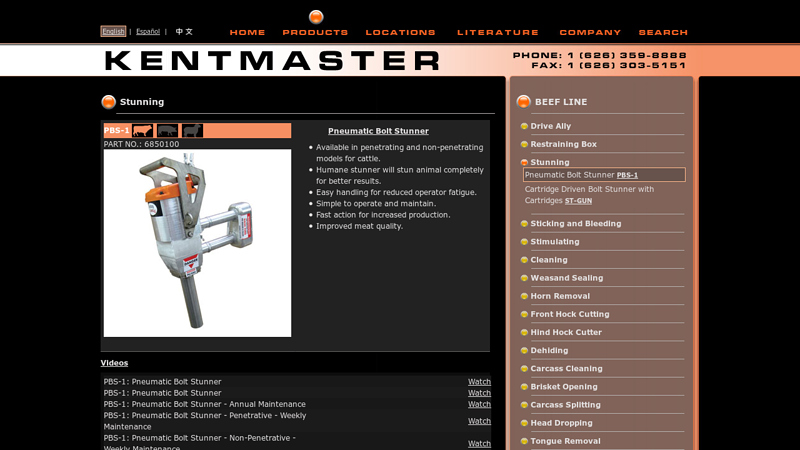 Pneumatic Bolt Stunner PBS