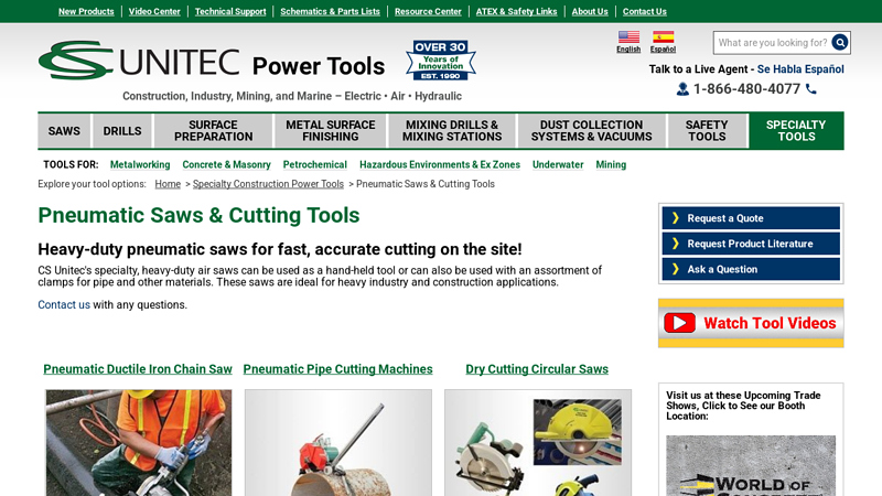 Pneumatic Saws & Cutting Tools