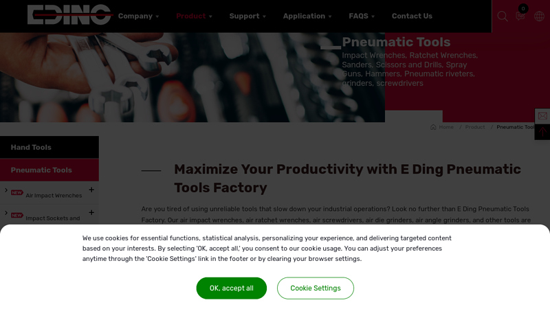 Pneumatic Tools, Industrial Air Impact Socket/Wrenches Supplier