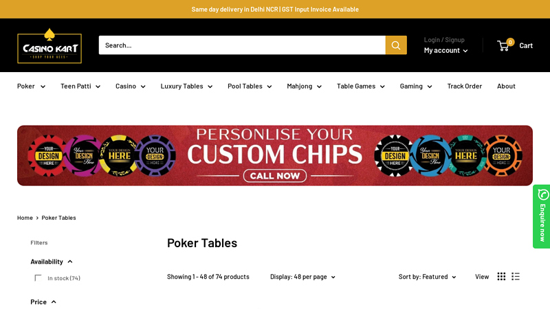 Poker Tables