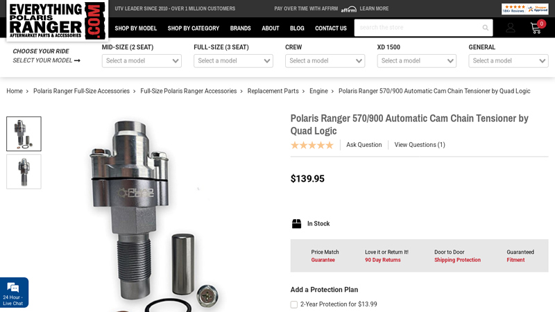 Polaris Ranger 570 / 900 Automatic Cam Chain Tensioner by Quad ...