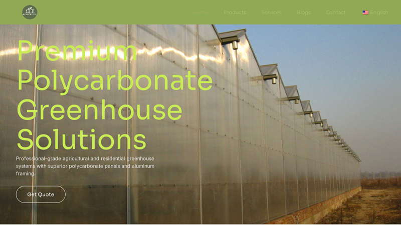 Polycarbonate Greenhouse Systems