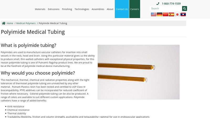 Polyimide Medical Tubing