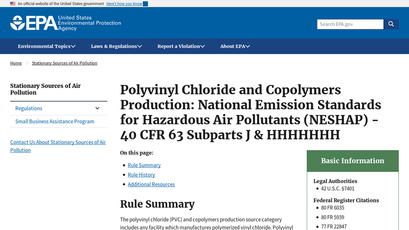 Polyvinyl Chloride and Copolymers Production
