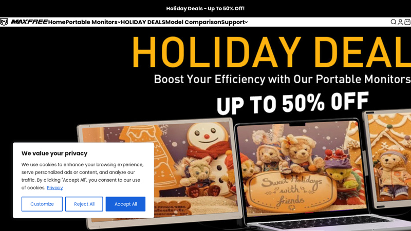 Portable Laptop Screen Extender Monitor Attachment