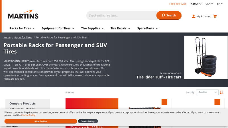Portable Racks for Passenger and SUV Tires