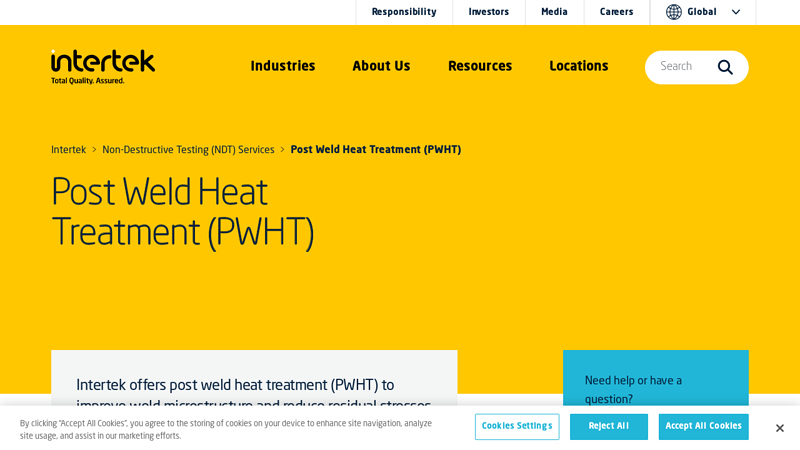 Post Weld Heat Treatment (PWHT)