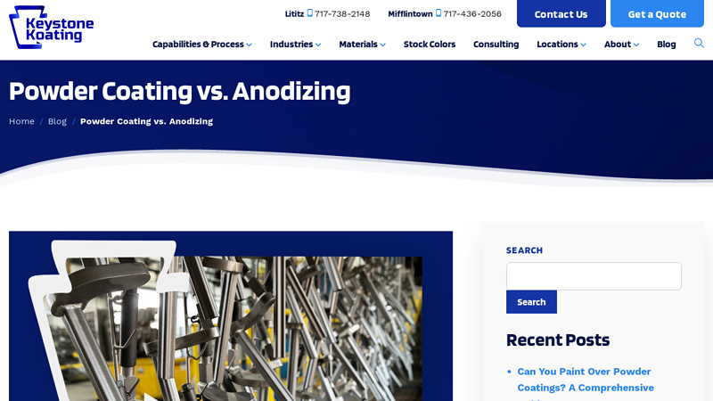 Powder Coating vs. Anodizing