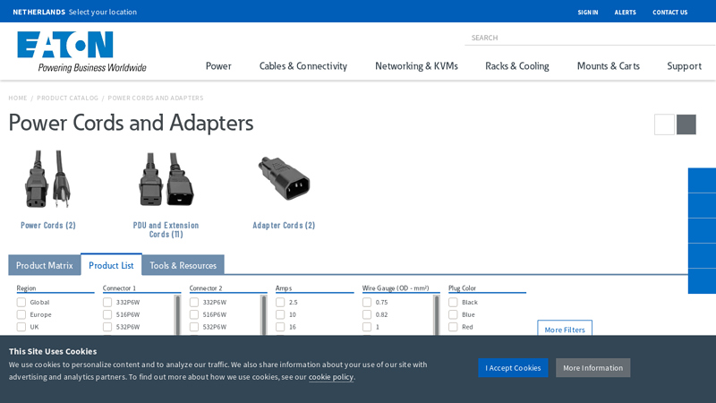 Power Cords and Adapters