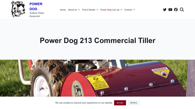 Power Dog 213 Commercial Tiller