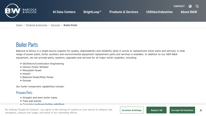 Power Plant Boiler Parts