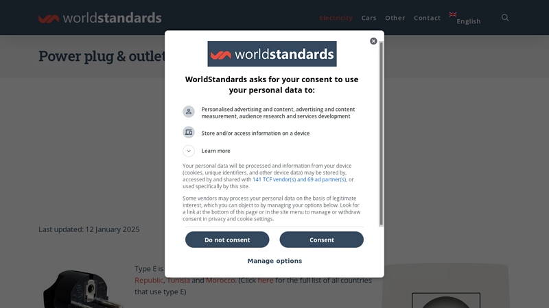 Power plug & outlet Type E