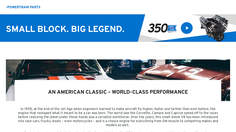 Powertrain: 350 Small Block Engine