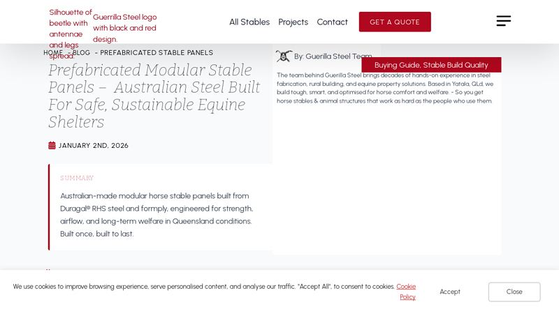 Prefabricated Horse Stable Panels