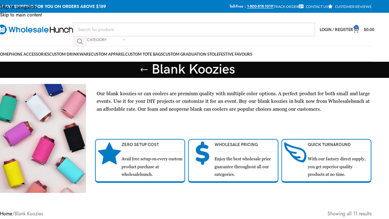 Premium Bulk Blank Koozies in Wholesale