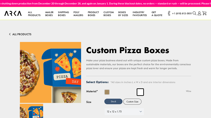 Premium Custom Pizza Boxes