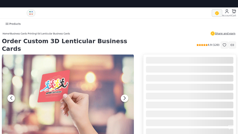 Premium Manufacturing 3D Lenticular Cards at 4OVER4.COM