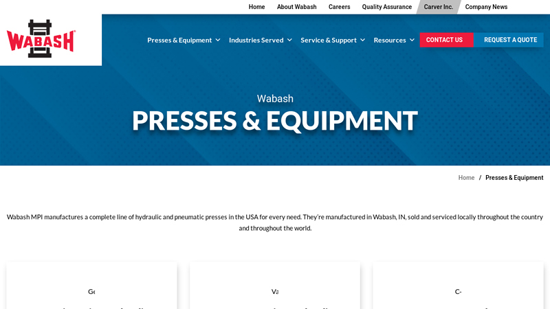 Presses & Equipment
