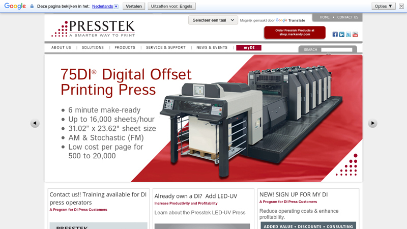 Presstek  Page