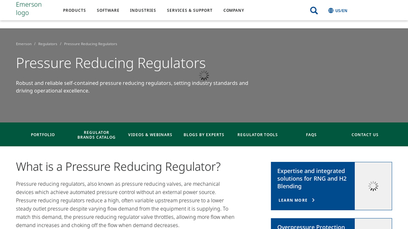 Pressure Reducing Regulators