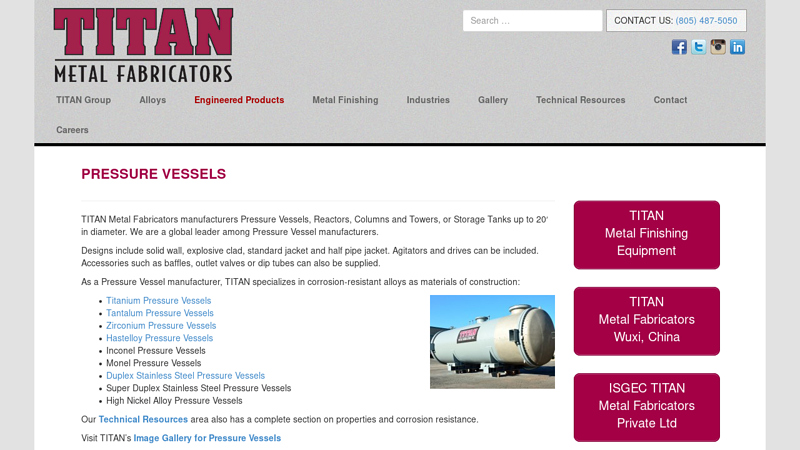 Pressure Vessel Manufacturers