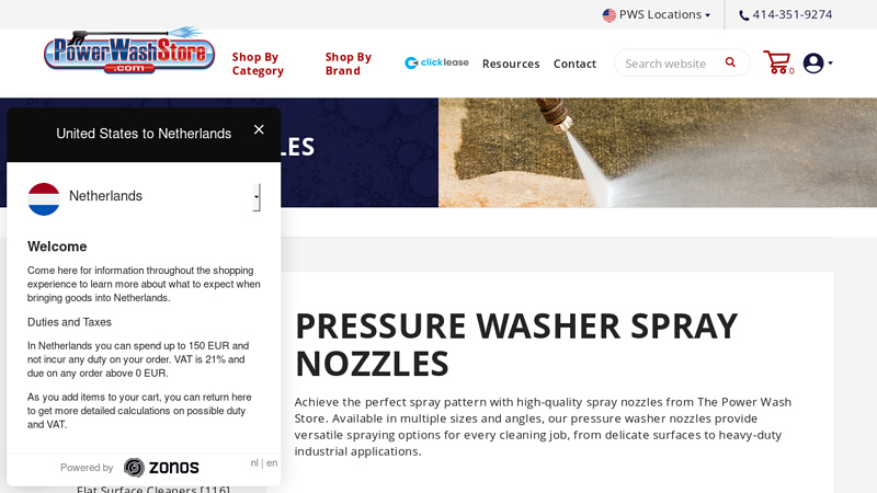 Pressure Washer Spray Nozzles