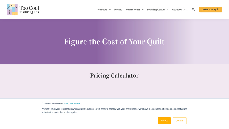 Pricing Calculator custom t-shirts