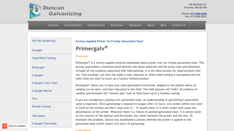 Primergalv by Duncan Galvanizing
