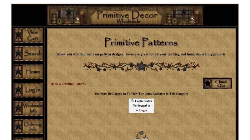 PrimitiveDecorWholesale.com Online Catalog Products