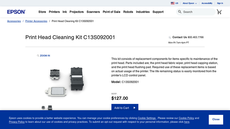 Print Head Cleaning Kit C13S092001