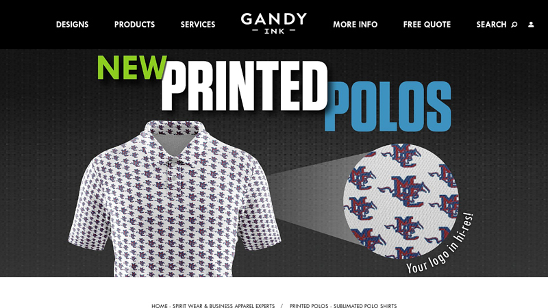 Printed Polos - Sublimated Polo Shirts custom t-shirts