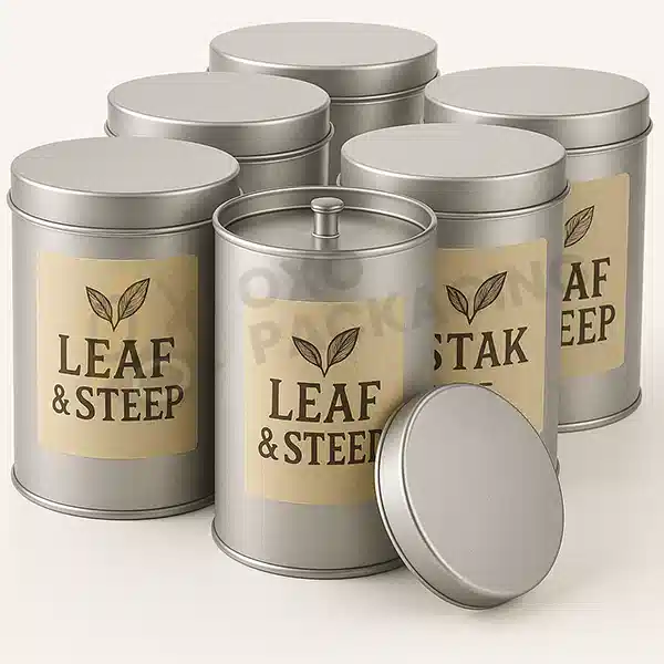 Printed Tea Tin Canister